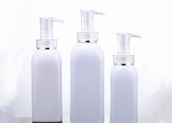 500ml White Pump Bottle with Gold Silver Line Cap Cosmetic Pump Bottle for Lotion Cream