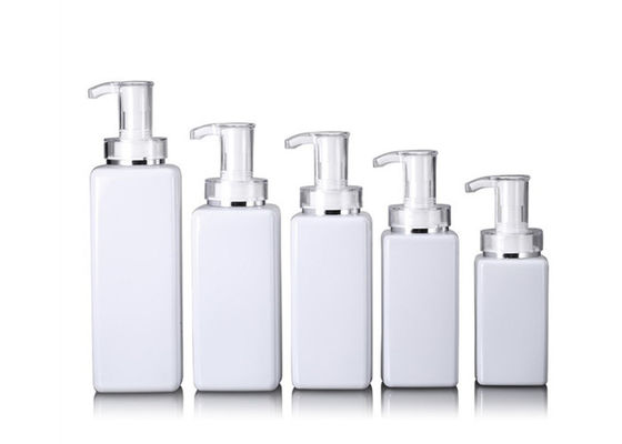 Square PET Plastic Flat Shoulder Bottles Shampoo Body Oil and Conditioner Wash Bottle Cosmetics Plastic Bottle