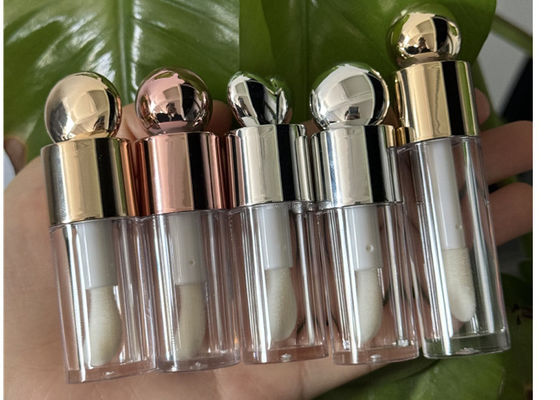 6ml silver gold Lip Tint Bottle Private Label Big Doe Foot Luxury Lip Gloss Tubes for Girls