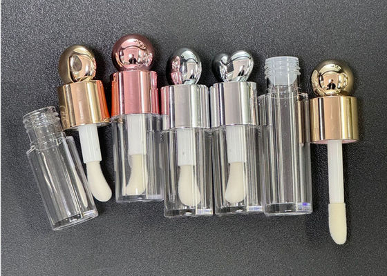 6ml silver gold Lip Tint Bottle Private Label Big Doe Foot Luxury Lip Gloss Tubes for Girls