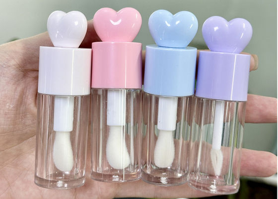 Empty Make Your Own Beauty 4ml Love Shaped Empty Lip Gloss Tubes