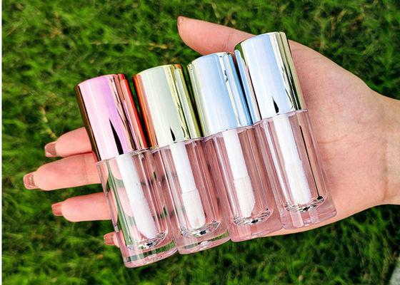 AS Empty 6ml Cute Lid Rose Gold/gold/sliver Lip Gloss Bottle with Big Brush