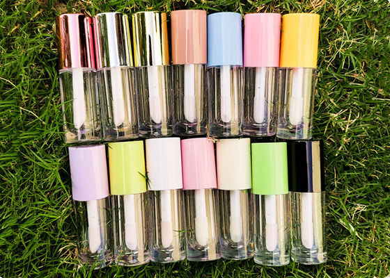 AS Empty 6ml Cute Lid Rose Gold/gold/sliver Lip Gloss Bottle with Big Brush