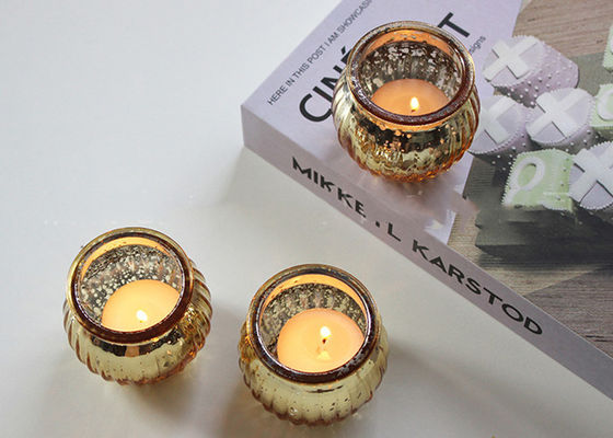 Christmas Gold Electroplated Candle Jar Candle Glass Jar For candle