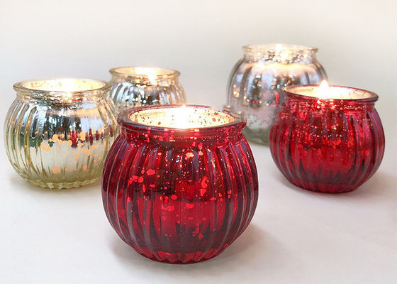 Christmas Gold Electroplated Candle Jar Candle Glass Jar For candle