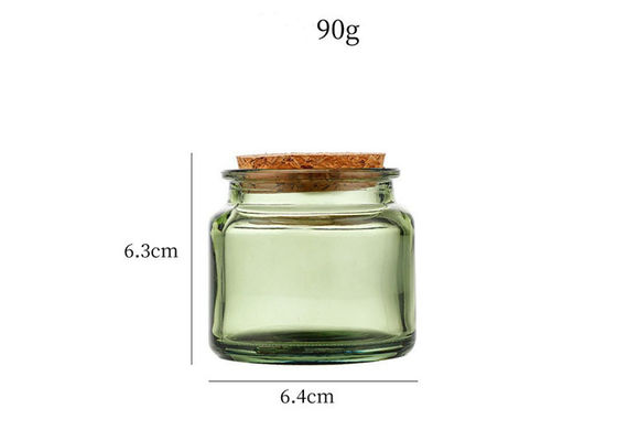 Cylinder 3oz 7oz Mini Amber Glass Candle Jar clear Green Empty Glass Jar for Candle