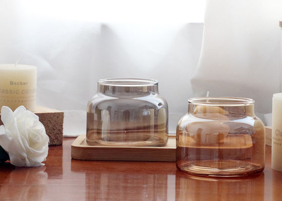 Customized Elegant Romantic Round Glass Candle Jar Decoration Candle Jar for Home
