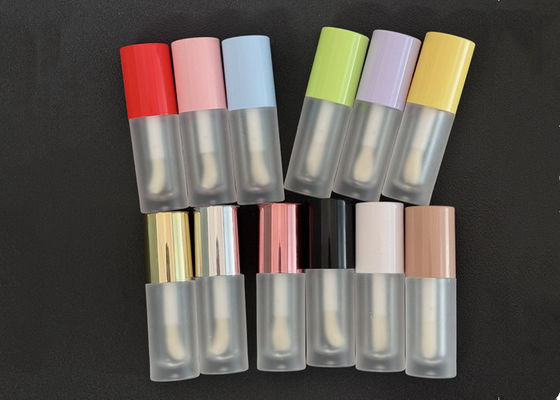 Custom logo Box 6ml Plated Cover Gold Heart Head Large Brush Glaze Tube