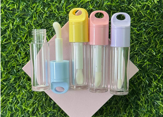 Off-the-shelf Lip Glaze Tube Blue Purple Yellow pink White Keychain Heart 6ml Lip Gloss Container