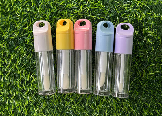 Off-the-shelf Lip Glaze Tube Blue Purple Yellow pink White Keychain Heart 6ml Lip Gloss Container