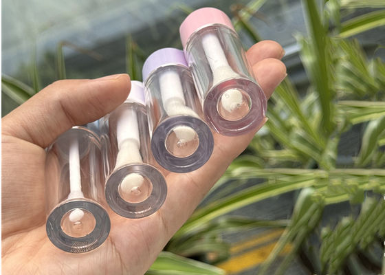Luxury Flat head 6ml Special Cute Lid Lip Gloss Bottle with Big Brush