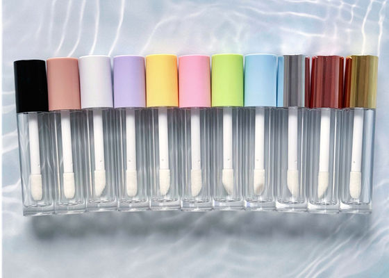 10ml pink Purple White Black Custom Lipgloss Tubes Containers with Big Applicator Brush
