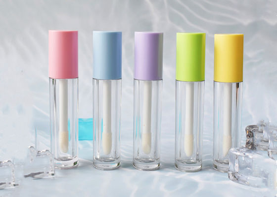 10ml pink Purple White Black Custom Lipgloss Tubes Containers with Big Applicator Brush