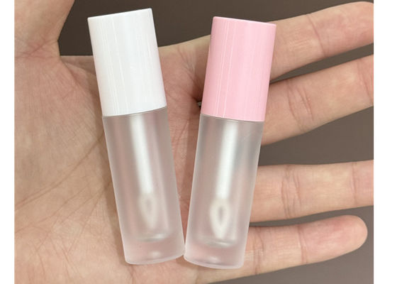 2.5ml Stock Round White Pink Custom Lip Gloss Containers Mini Small Empty Lipgloss Tubes With Wand