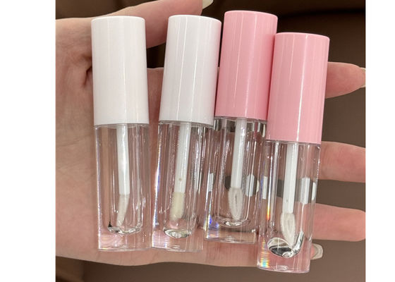 2.5ml Stock Round White Pink Custom Lip Gloss Containers Mini Small Empty Lipgloss Tubes With Wand