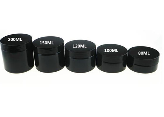 Cosmetic Packing 30g 50g 100g 120g 150g 4oz Black Face Body Cream Body Butter PET Plastic Jars
