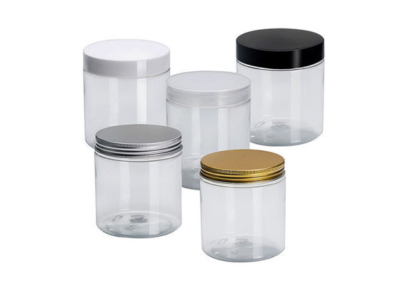 150ml 200ml 250ml 500ml 8 oz  clear Cookie Peanut Food Butter Cream Cosmetic Plastic Jars with Lids