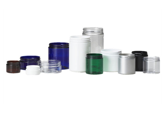 PET Jars 30ml 50ml 80ml 100ml 120ml 150ml 200ml 250ml 400ml 500ml White Glossy Plastic Body Butter Jars With Liner Lids