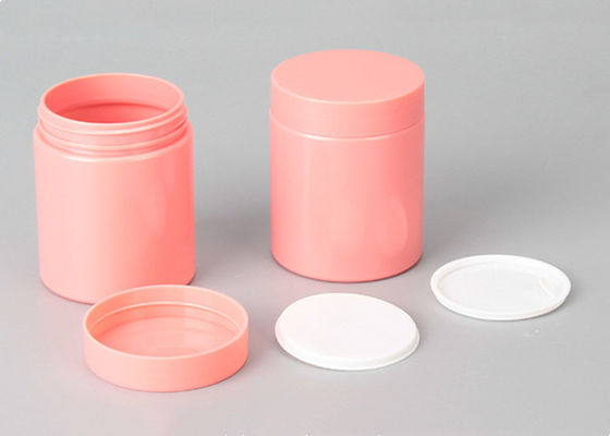 Custom Frosted clear White Black Amber Blue pink Empty Plastic Pet Jar Wide Mouth Cosmetic Container