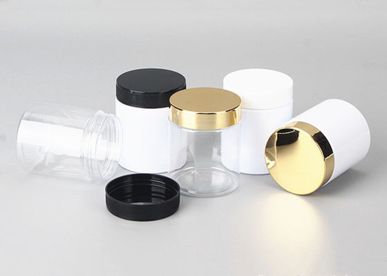 Food Grade Transparent 80ml 100ml 120ml 150ml 250ml 500ml 1000ml Frosted PET Plastic Jar With Gold Lid