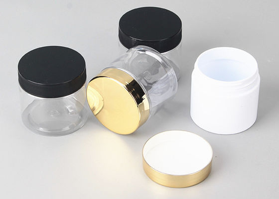 Plastic Packaging Jars with Plastic Lid Food Grade Jelly Jar Eco Friendly Wide Mouth Clear White Black Plastic Pet Jar