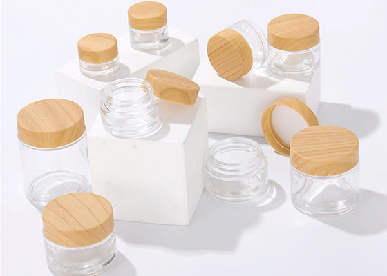 Glass Jars with Aluminum Lids Empty Glass Sample Jars for Makeup Lip Scrub Balm Lotions