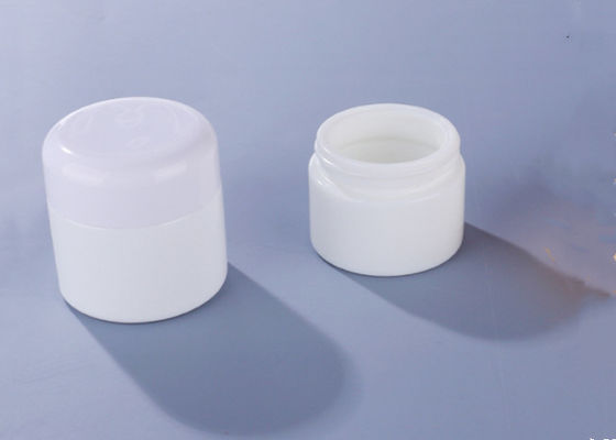 Porcelain White Glass Jar White Lid Empty Round White Glass Cosmetic Jar Packaging