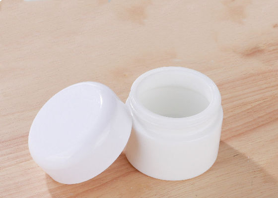 Porcelain White Glass Jar White Lid Empty Round White Glass Cosmetic Jar Packaging