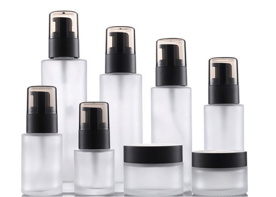 Transparent Frosted Empty Cosmetic Perfume Lotion Bottle and Cream Jar with Duckbill Lid