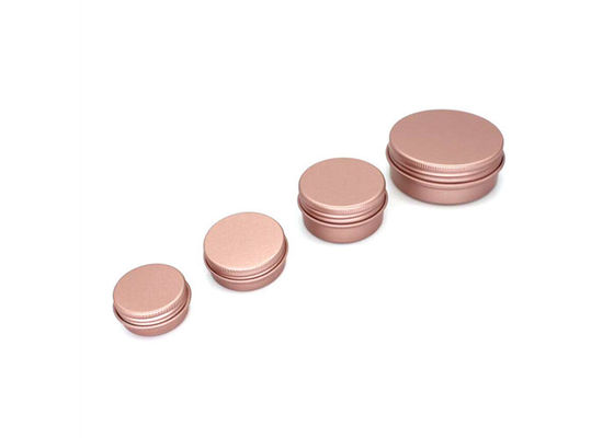Matte pink Emboss Printing Hair Wax Cosmetic Cream Tin Container Metal Aluminum Tin Jewelry Earring Can