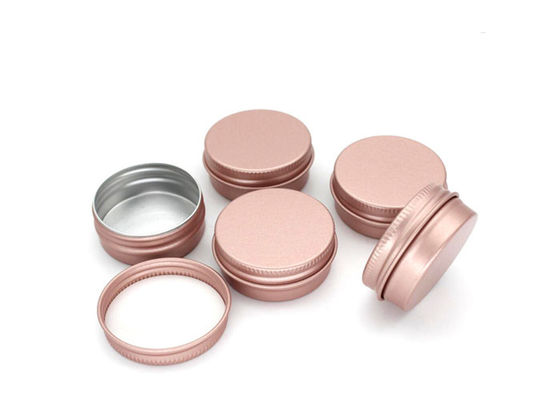 Matte pink Emboss Printing Hair Wax Cosmetic Cream Tin Container Metal Aluminum Tin Jewelry Earring Can