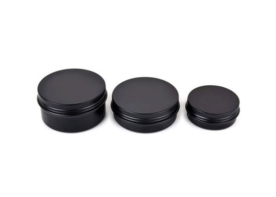 15ml 50ml 60ml 100ml 150ml Round Empty Tin Can Black Tin Screw Lid Black Aluminum Jar