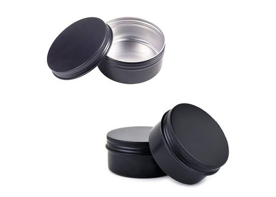 15ml 50ml 60ml 100ml 150ml Round Empty Tin Can Black Tin Screw Lid Black Aluminum Jar