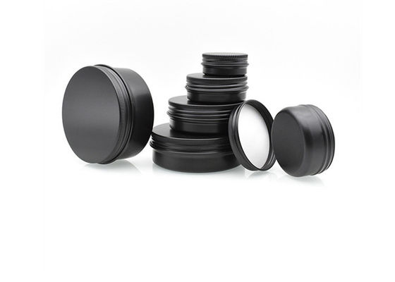 15ml 50ml 60ml 100ml 150ml Round Empty Tin Can Black Tin Screw Lid Black Aluminum Jar