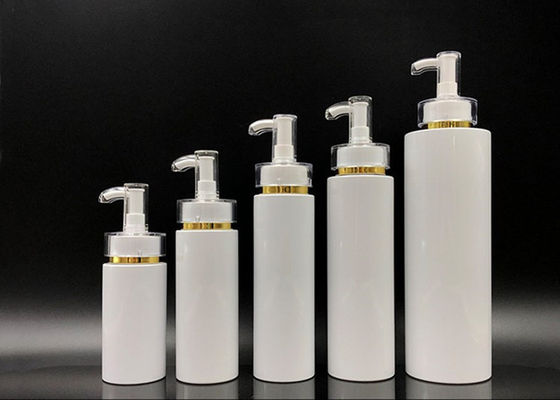100ml 150ml 200ml 250ml 300ml 350ml 400ml 500ml White Pump Bottle with Gold Silver Line Cap