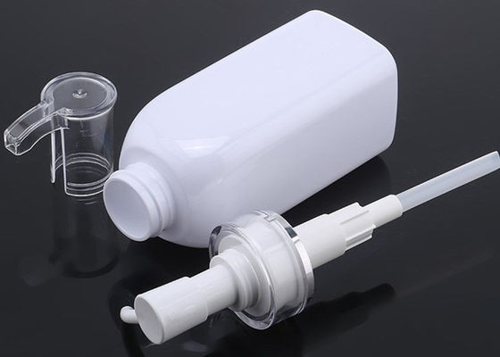 500ml White Pump Bottle with Gold Silver Line Cap Cosmetic Pump Bottle for Lotion Cream