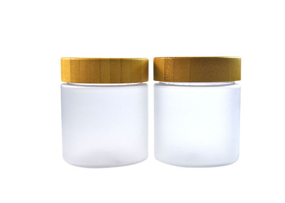 Pet 50ml 150ml 250g 250ml 8oz 500ml Frosted clear PET Plastic Cosmetic Wax Scrub Container Cream Jar with Bamboo Wooden Lids