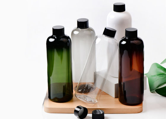 500ml Clear Amber  Black Plastic Lotion Bottle For Skincare Packaging